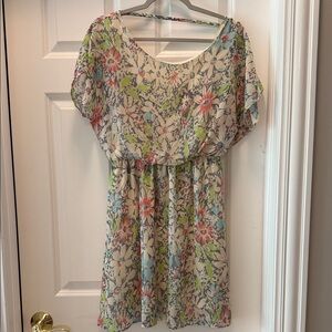 Lush Multicolor Floral Tunic Dress